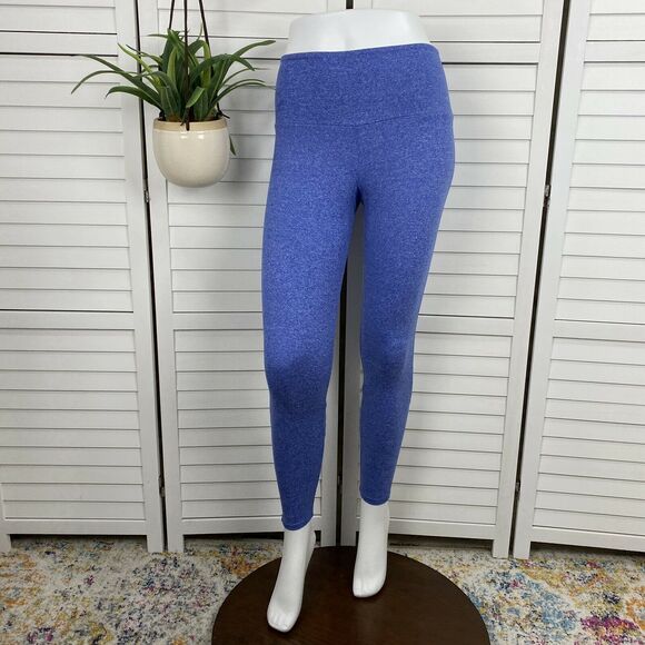 Onzie Elevate Midi Yoga‎ Capri Leggings Heather Blue Ladder Cutouts Size S/M - Picture 2 of 4